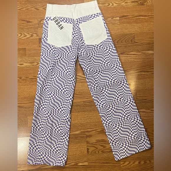 Sold out Lisa Says Gah Psychedelic Wavy Checkered Pants - Picture 2 of 5
